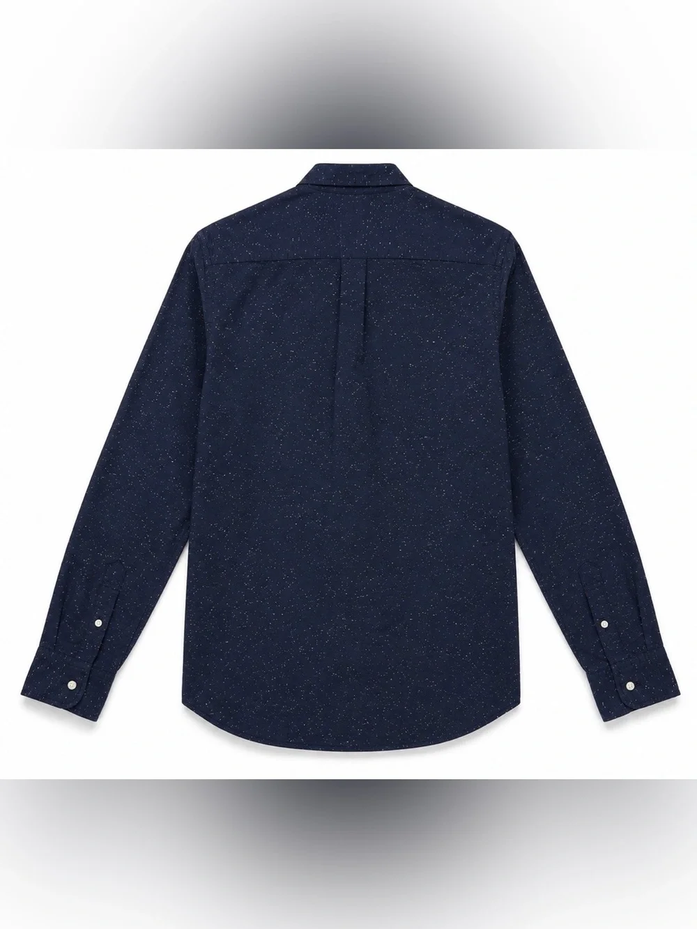 J. Crew Men’s Navy Speckled Button-Down Shirt with Chest Pocket
